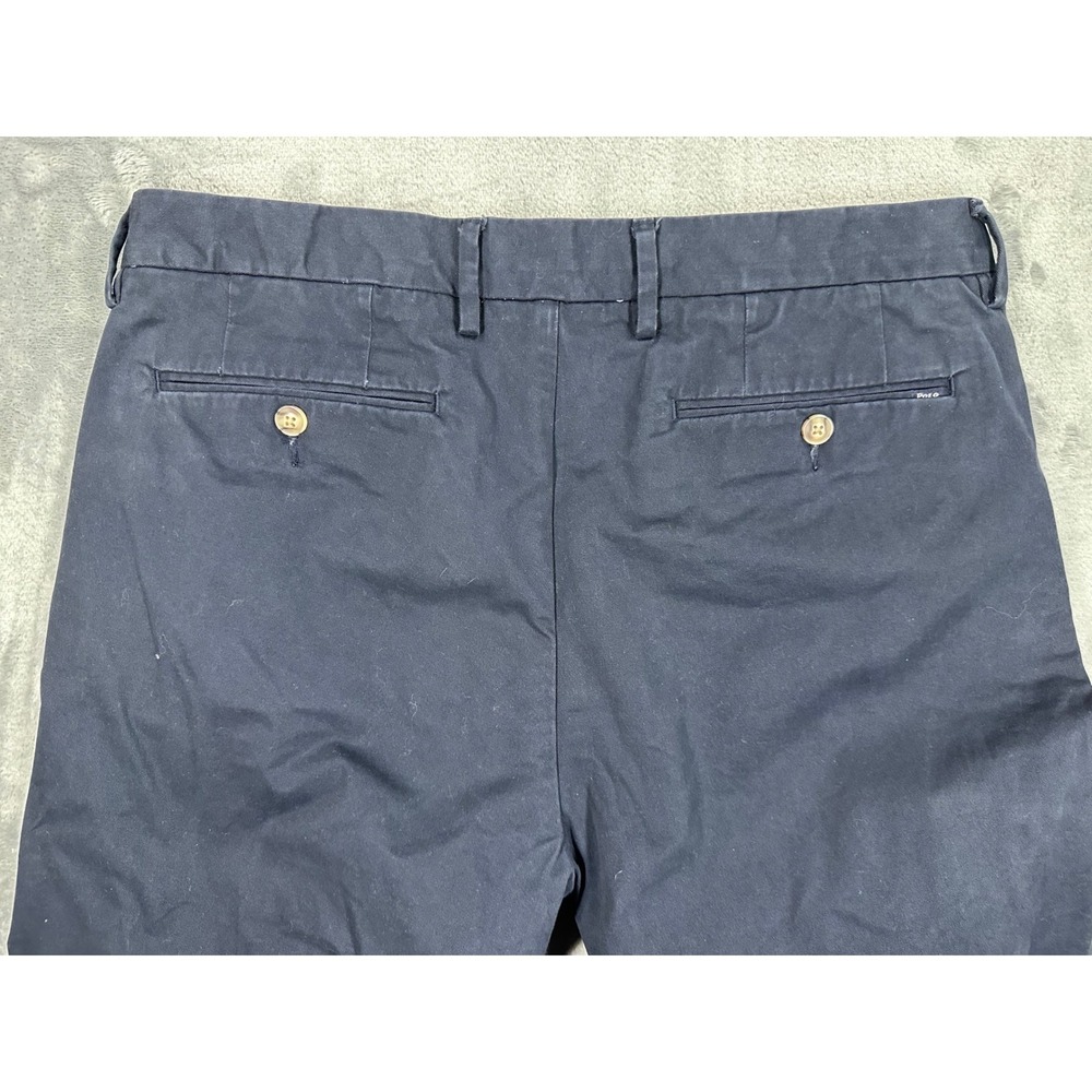 Polo Ralph Lauren Mens Stretch Straight Fit Chino Pants Navy Blue 34x30 - Picture 8 of 9